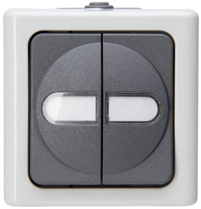 Kopp 560556003 BlueElectric Compleet Serieschakelaar spatwaterdicht Grijs 1 stuks