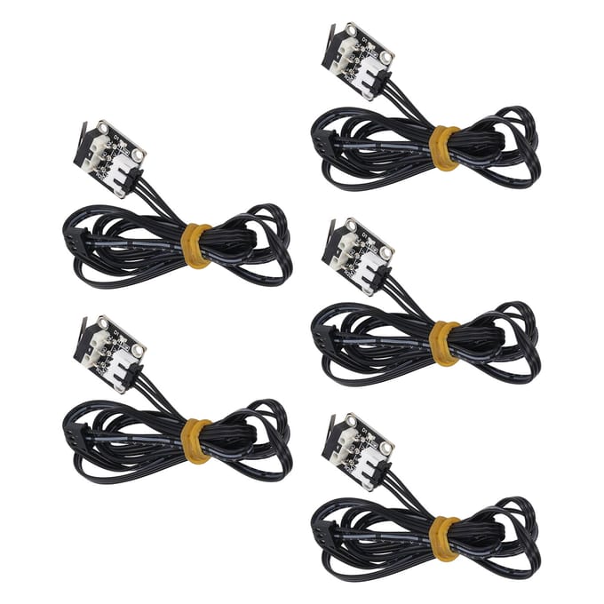5 Stuks Eindstop Eindaanslag 3 Pin Vlamvertragend 3D Printer Eindaanslag Eindaanslag Module voor Ender black