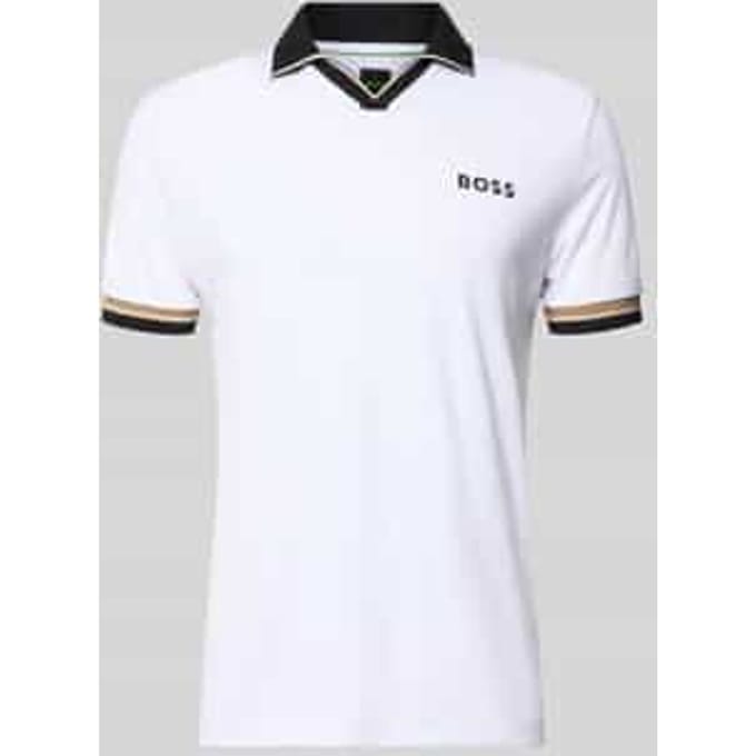 slim fit poloshirt met labelprint model 'PL_TOC SERVE 2'