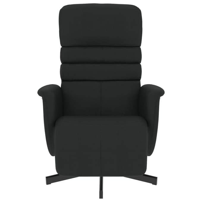 vidaXL Fauteuil verstelbaar met voetensteun kunstleer zwart