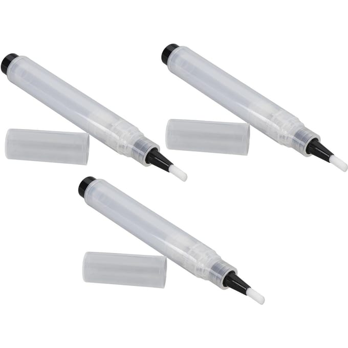3 stuks Lege Hervulbare Kwastpen voor Make-up Draagbaar Transparant Cosmetisch Container Pennen Applicator white