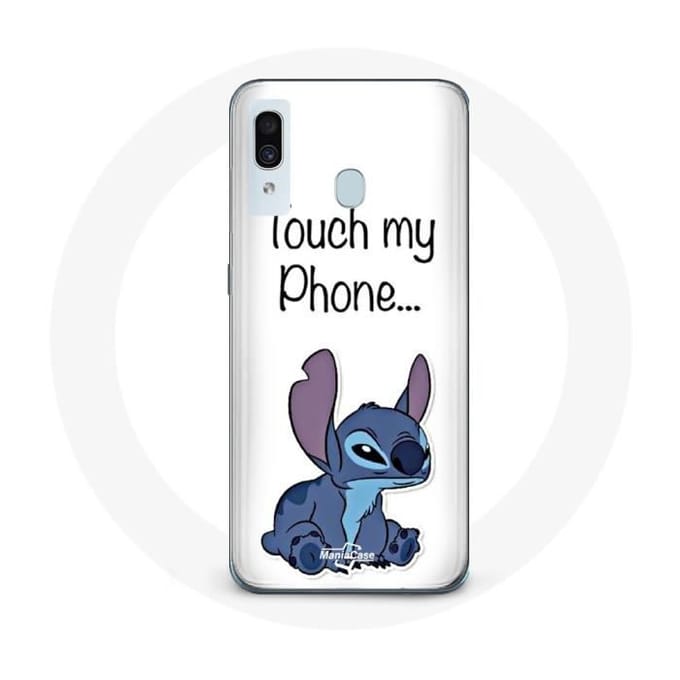 Coque - Samsung - Galaxy A20 - Lilo et Stitch - Souple - Mignon - Blanc blanc