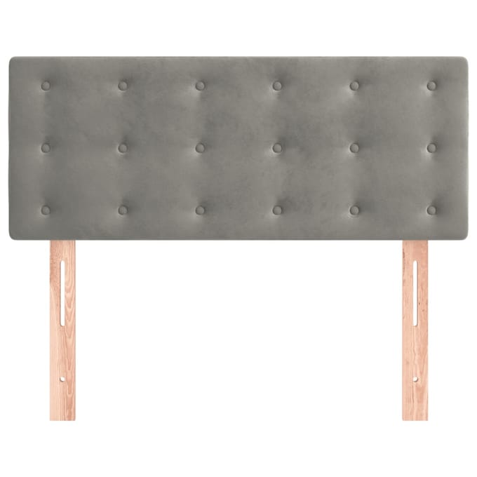 vidaXL - Hoofdbord - 100x5x78/88 - cm - fluweel - lichtgrijs