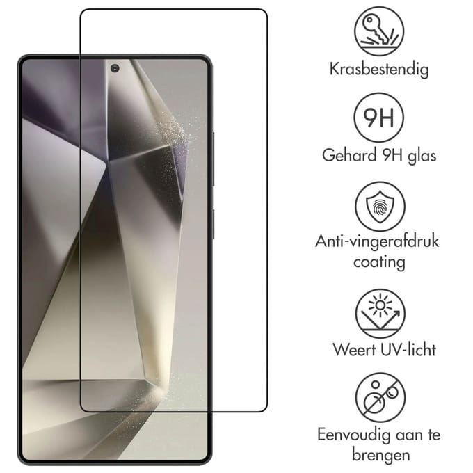 Accezz Screen Protector - Geschikt voor Samsung Galaxy S25 Ultra - Gehard Glass Full Cover