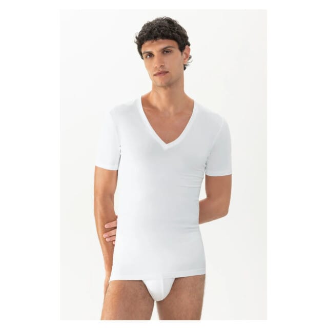 Mey V-neck Shirt T-shirts Wit 41007