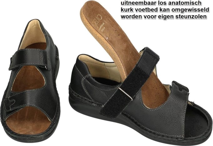 Fidelio Hallux -Heren - zwart - sandalen - maat 40