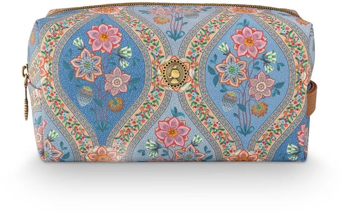 Pip Studio - Coco Make-up Tasje Dames - Toilettas - Ornamento - Blauw - 21.5x10x10.5cm