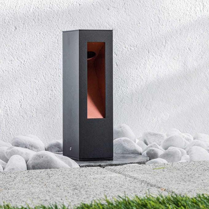 Lucande Jenke LED sokkellamp van aluminium
