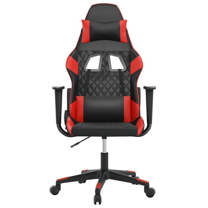 vidaXL - Massage - gamestoel - kunstleer - zwart - en - rood