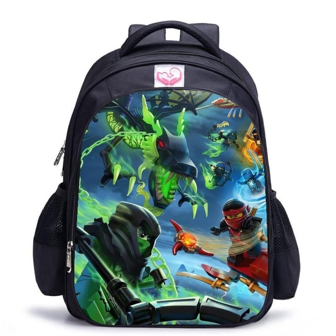 Lego Ninjago Seizoen 5 Cartoon Print Zwarte Rugzak black - medium
