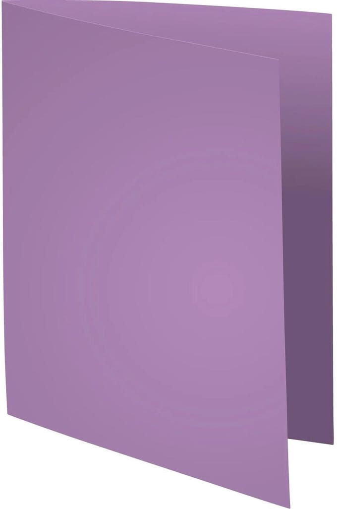 Exacompta 5x SUPER 160 - Pak van 100 dossiermappen 160g/m2- 24x32 cm voor A4. - Lila - 340008E