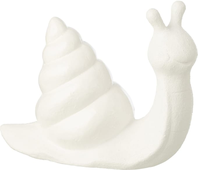 J-Line decoratie Slak - polyresin - wit