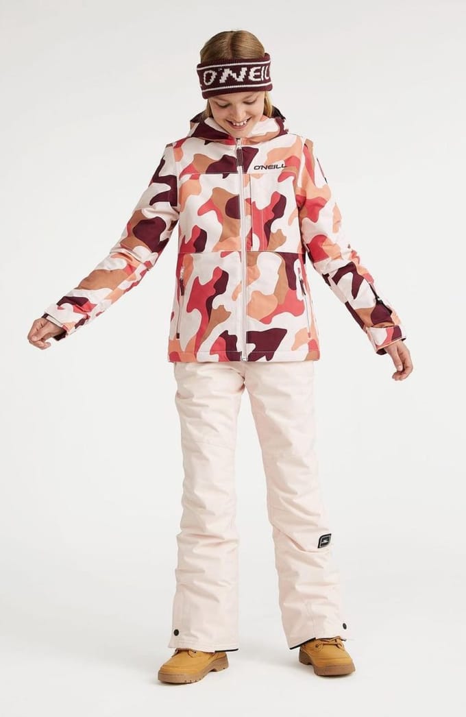 O´neill Lite Printed Softshelljack Oranje 11-12 Years Meisje