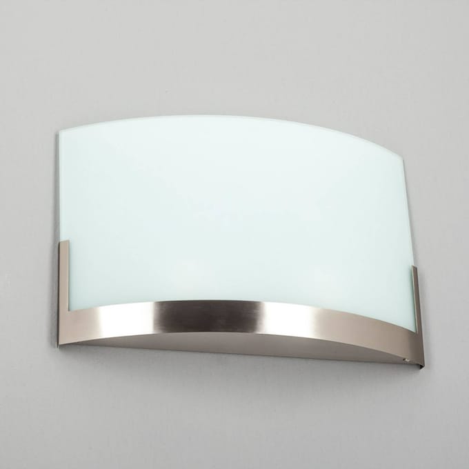 Lindby - wandlamp - 2lichts - Glas, metaal - H: 22 cm - E27 - wit gesatineerd, nikkel gesatineerd