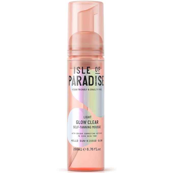 Isle of Paradise Glow Clear Self-Tanning Mousse Peach - Light 200Ml