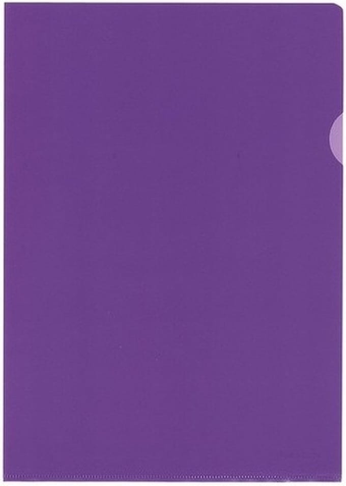 Kangaro Insteekmapjes - 10x stuks - paars - A4 formaat - 21 x 30 cm - antistatisch