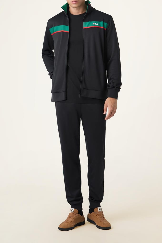FILA Sagano Regular Track Pants Black Größe: L | Jogginghosen Outlet | Herren | Schwarz