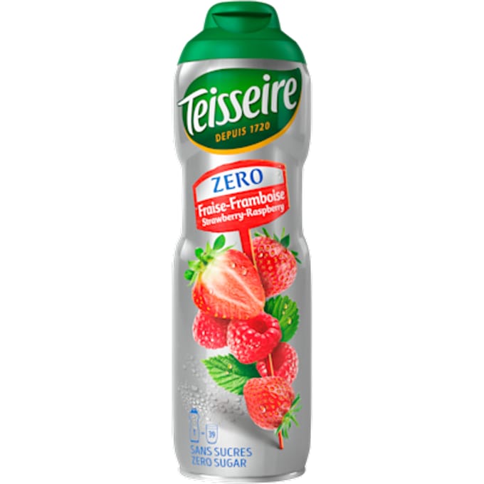 Siroop aardbei framboos zero