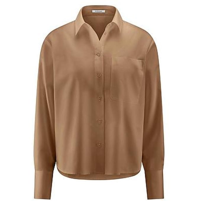 Blouse Van Peter Hahn bruin