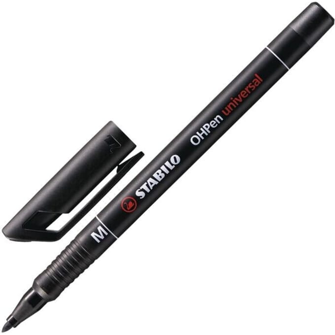 Viltstift STABILO OHpen 843/46 permanent rond medium zwart