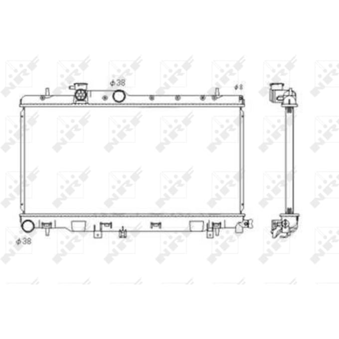 Radiator, motorkoeling NRF 53697