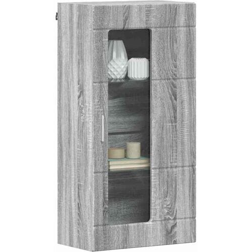 vidaXL Wandkast FLORIN 50 x 29 x 100 cm Grijs Sonoma Bewerkt hout