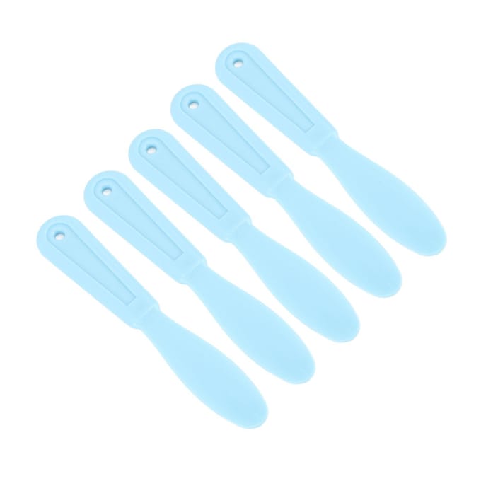 5 stuks Tandheelkundige Plastic Gips Spatels Mengmes voor Alginaat Afdruk Gips Materialen Licht paars