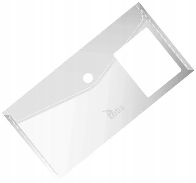 Transparante DL plastic envelop met drukknoopsluiting 220x110 mm