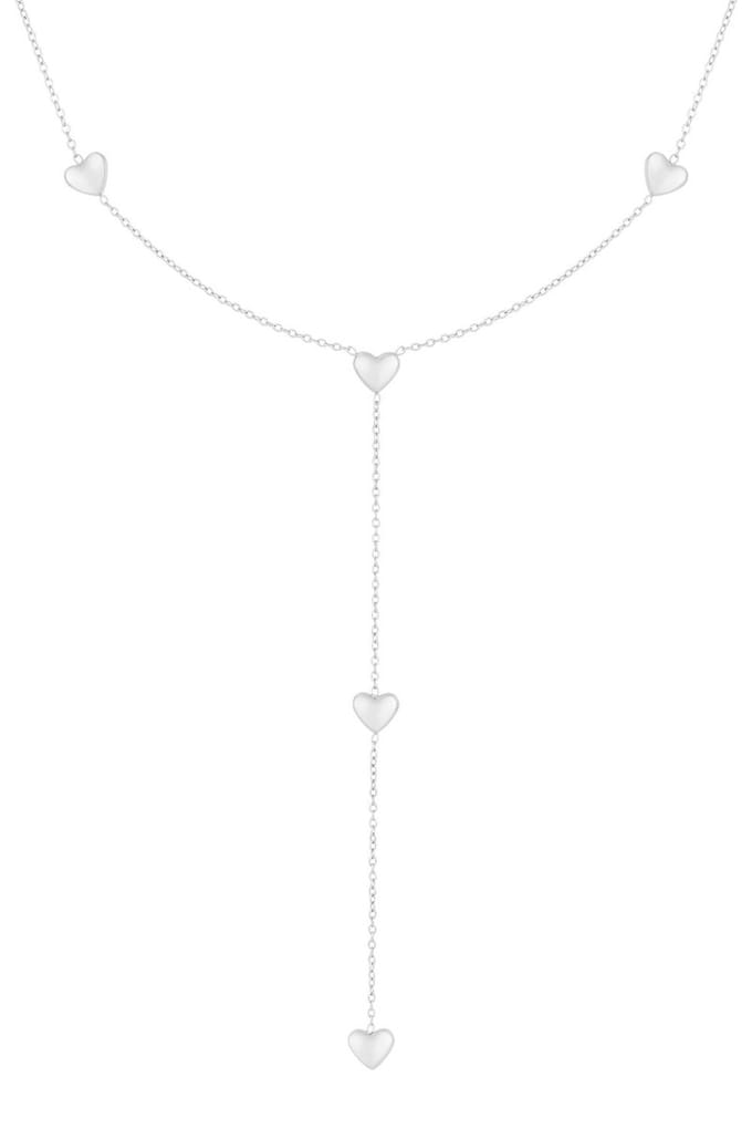 Endless love ketting - Zilverkleur- hartjes- valentijn - moederdag