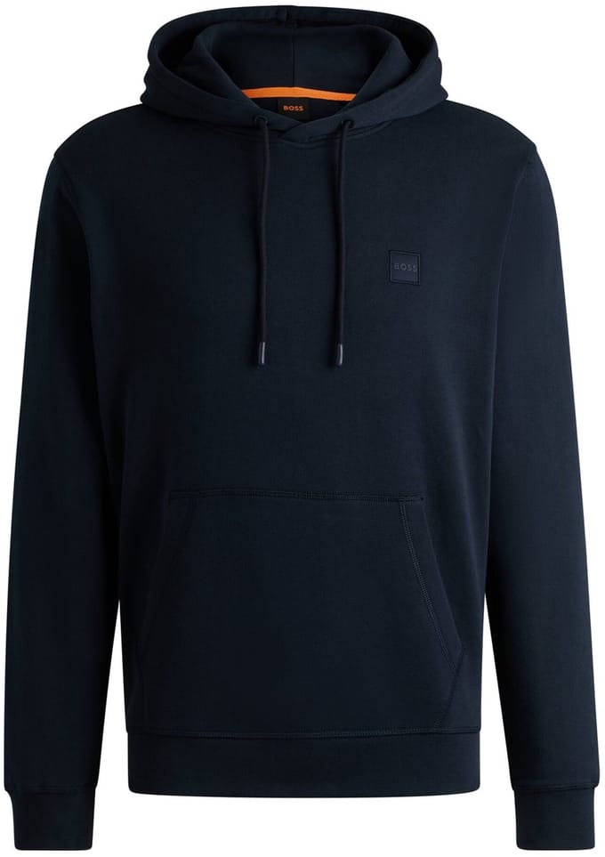 BOSS Orange Wetalk Mannen Pullover Hoodie Met Logo Patch NOS