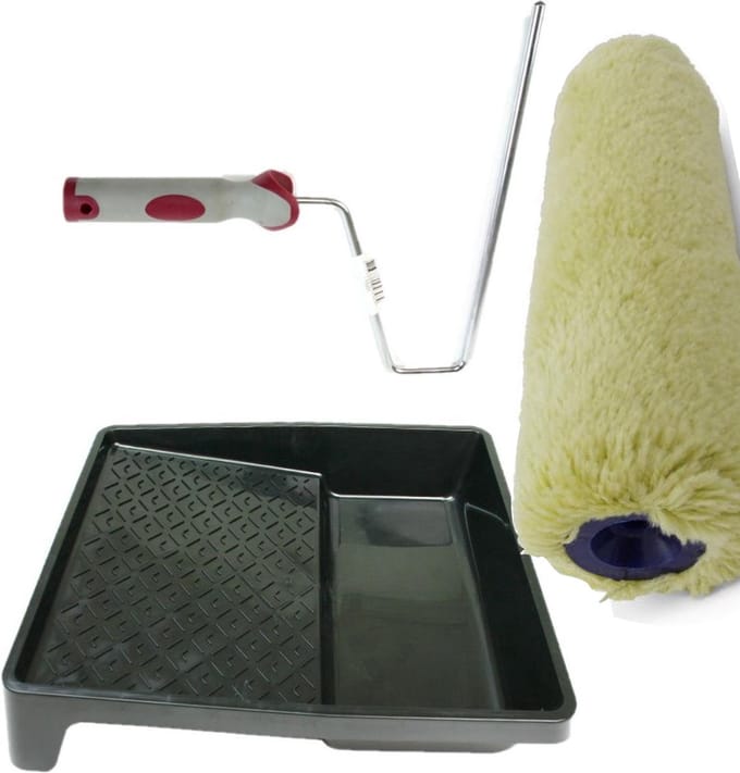 Verfroller anti spat pro 25CM! Verfroller, beugel en verfbakje