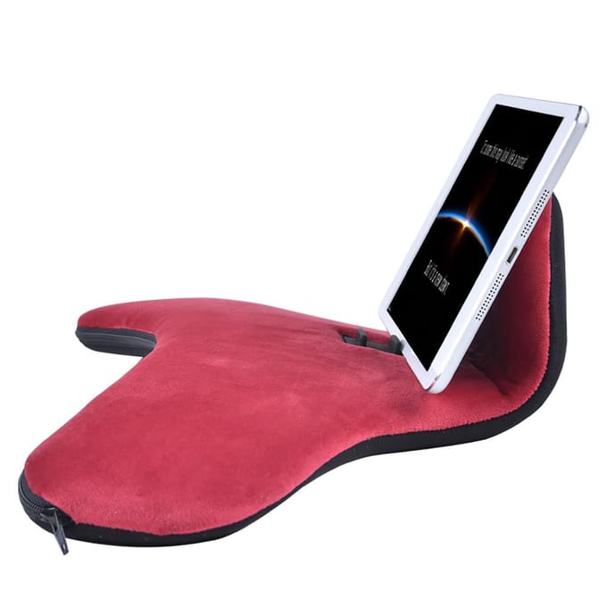 Tabletpillow standaard voor telefoon kussen schootstandaard zacht polssteunkussen multi-hoek zacht kussen schootstandaard claret