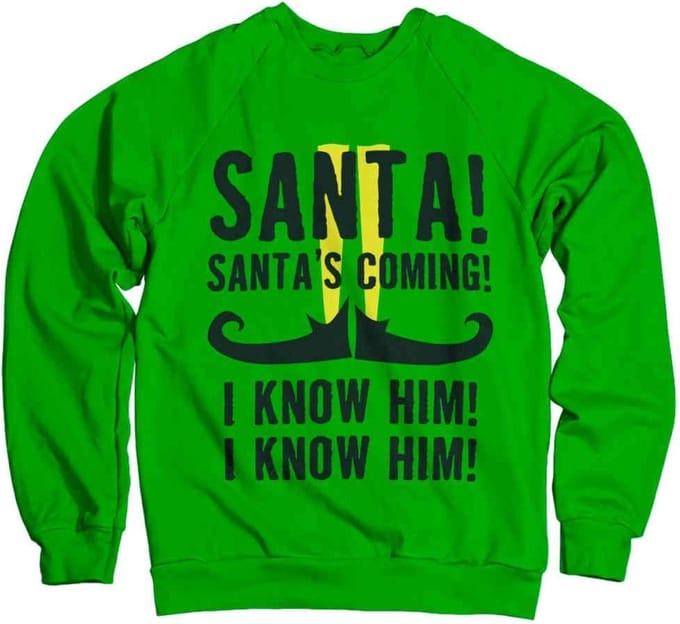 Elf Sweater/trui -L- Santa's Coming Groen