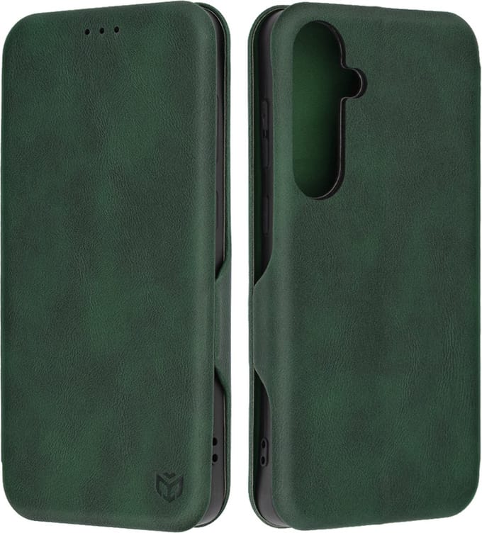 Hoesje geschikt voor Samsung Galaxy S24 Plus - Techsuit Safe+ Book Wallet Case - Donkergroen