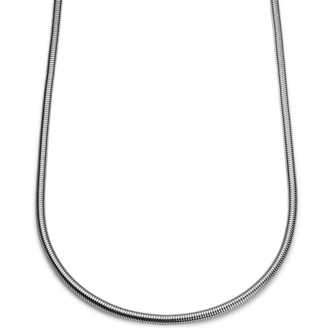 Essentials | 5 mm Zilverkleurige Ketting met Slangenschakels