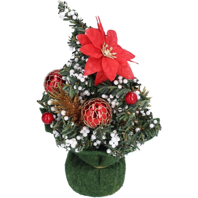 Kunstkerstboom Mini Exquise Schattig Heldere Kleuren Desktop Innovatieve Kerstboom red