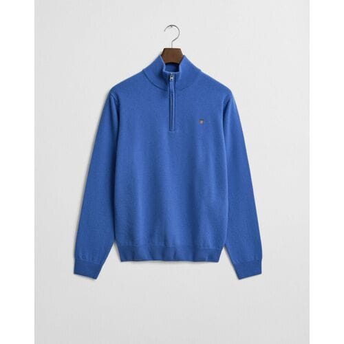 Gant Trui Superfijne Lamswol Half-Zip Perfect Blue / male