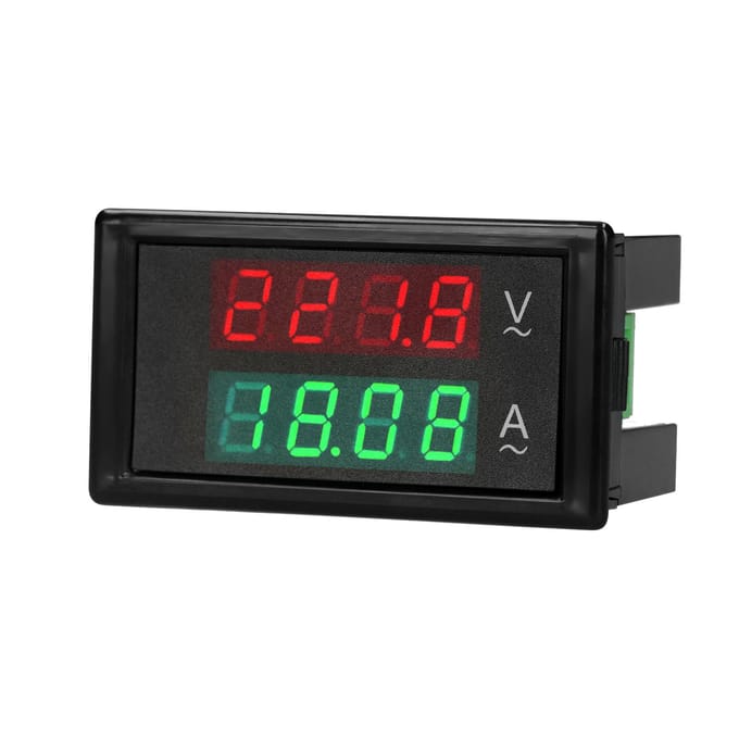 AC 80-300V 100A Digitale Voltmeter Ampèremeter Ampèremeter Meter Groen Rood LED Amp Dubbele Weergave AC zwart