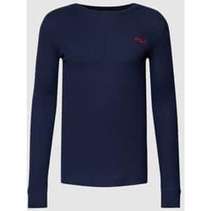 Shirt met lange mouwen en structuurmotief, model 'WAFFLE''
