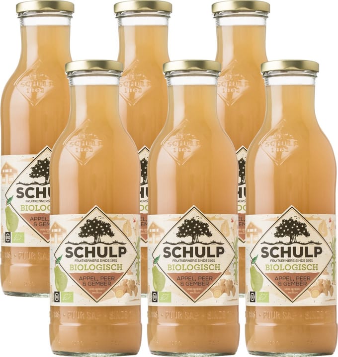 Schulp | Biologische | Appel, Peer & Gembersap | Flesje | 6 x 75 cl