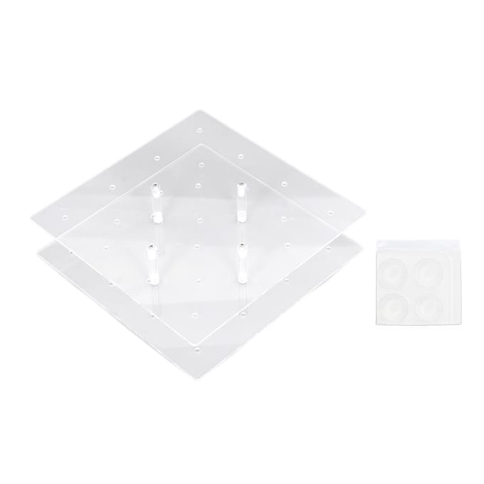 Lolly Display Standaard 20 Gaten Transparant Acryl Dubbele Lagen Cake Pop Standaard voor Bruiloft white