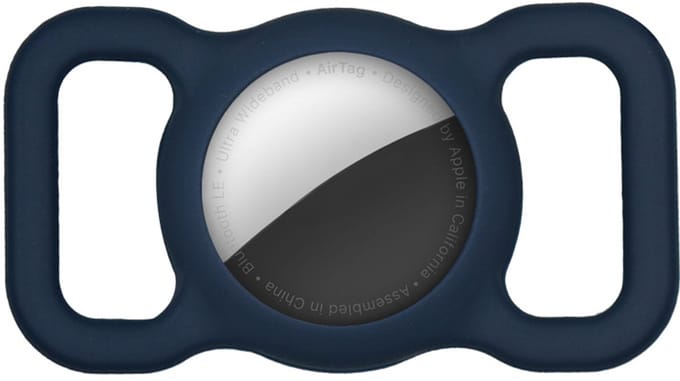 Apple AirTag houder voor kat/hond ketting siliconen Donkerblauw