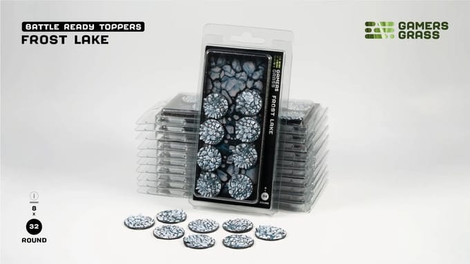 Frost Lake Bases Pre-Painted (8x 32mm Round)