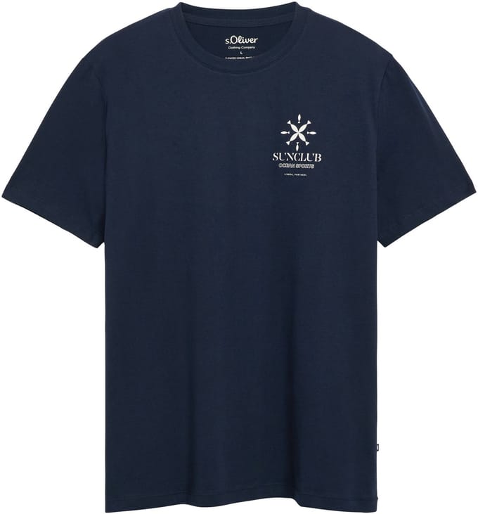 Zachte katoenen T-shirt met frontprint en geribbelde rand s.Oliver
