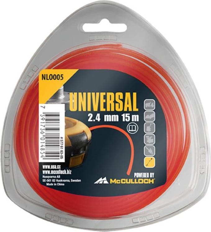 Universal draad voor grastrimmer - Ø 2.4 mm - Rol 90 meter - Oranje
