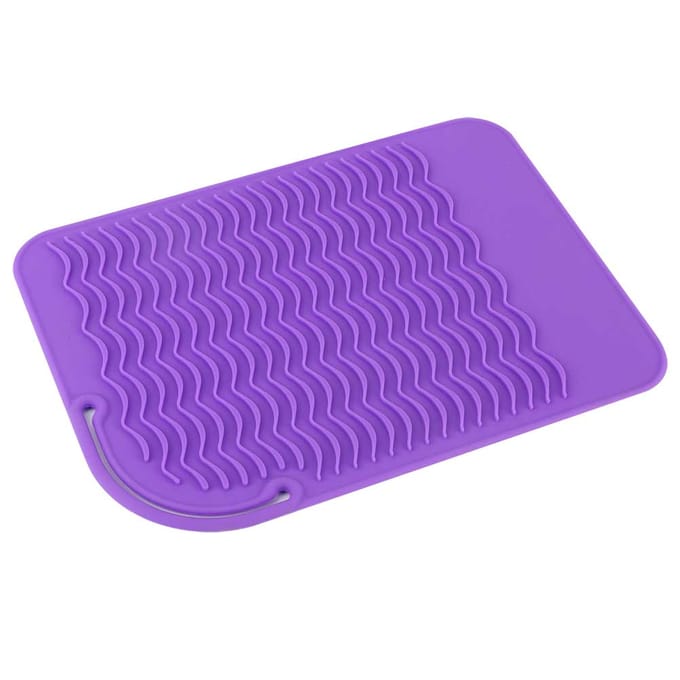 Hittebestendig Warmte-isolerend Kussen Opvouwbaar Matje voor Elektrische Haarroller Staaf (Paars) purple