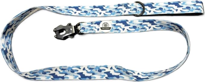 Cavlicious® Bold&Brave hondenriem - tactische leiband grote hond - veiligheidssluiting - blauw camo - 1,52m