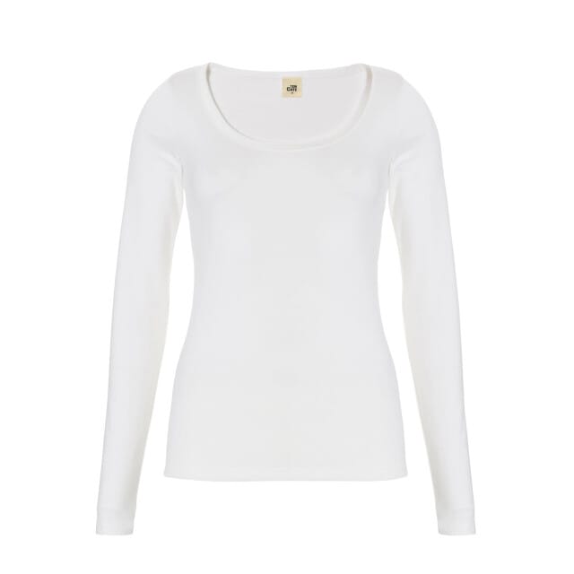 Ten Cate thermo long sleeve snow white rib voor Dames | Maat XL