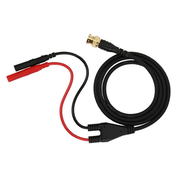 P1065 Vergulde Zuiver Koper BNC Plug naar 4mm Veilige Rechte Banaanplug Testkabel black