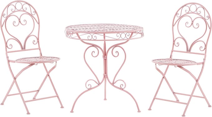 ALBINIA - Bistroset voor 2 - Roze - Metaal